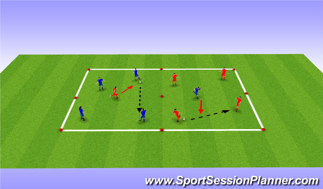 Football/Soccer Session Plan Drill (Colour): Warm Up