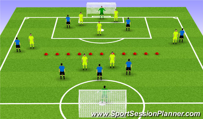 Football/Soccer Session Plan Drill (Colour): Expanded.