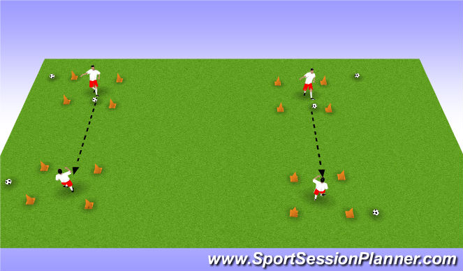 Football/Soccer Session Plan Drill (Colour): Technical passing-Area control
