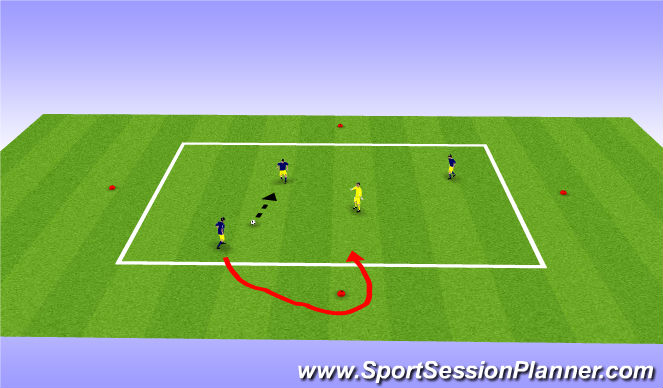 Football/Soccer Session Plan Drill (Colour): Warm Up