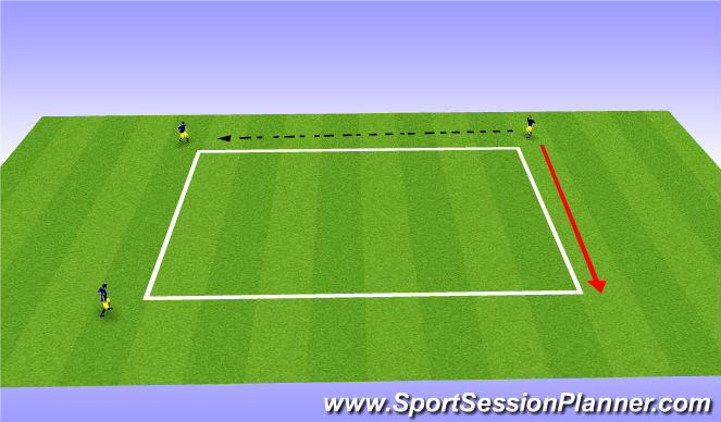 Football/Soccer Session Plan Drill (Colour): Pass and Move (longer pass)