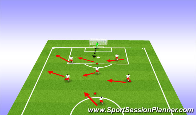 Football/Soccer Session Plan Drill (Colour): Playing out from back