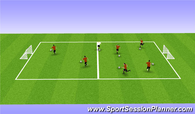 Football/Soccer Session Plan Drill (Colour): Inside Chop