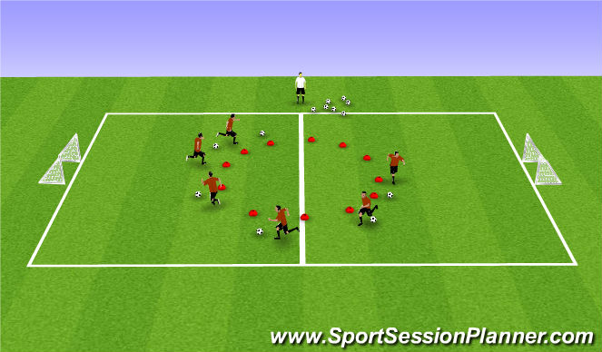 Football/Soccer Session Plan Drill (Colour): Mario Cart