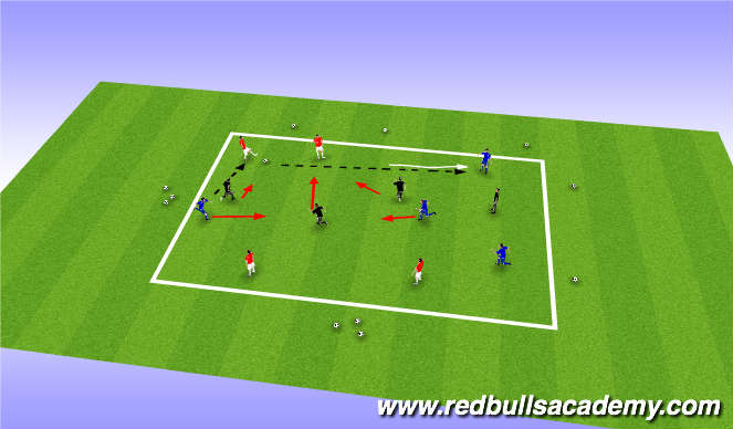 Football/Soccer Session Plan Drill (Colour): Warm up: 3 team possession game.