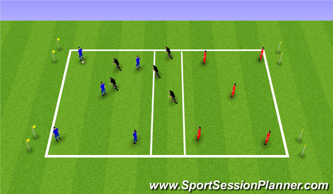 Football/Soccer Session Plan Drill (Colour): Positional Exercise