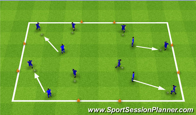 Football/Soccer Session Plan Drill (Colour): Escape 1v1