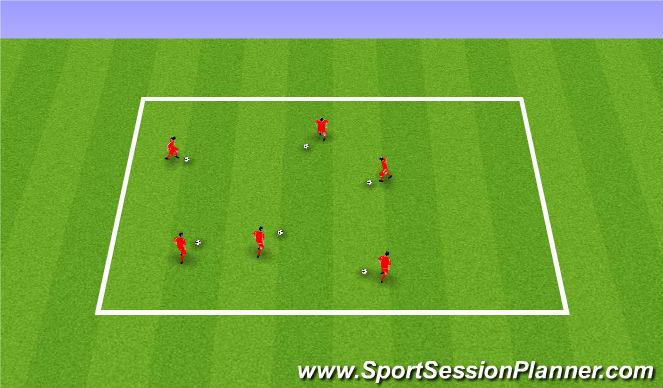 Football/Soccer Session Plan Drill (Colour): Warm Up