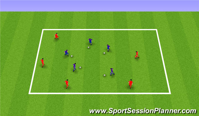 Football/Soccer Session Plan Drill (Colour): Competitive Driil