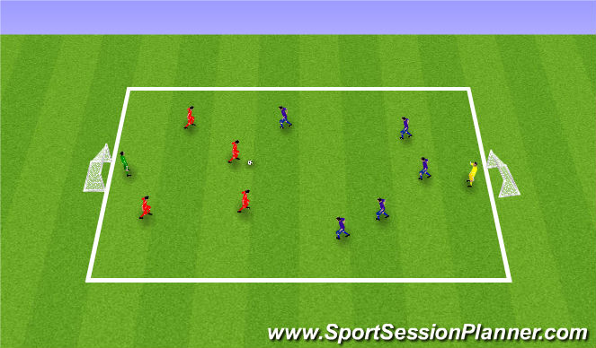 Football/Soccer Session Plan Drill (Colour): SSG