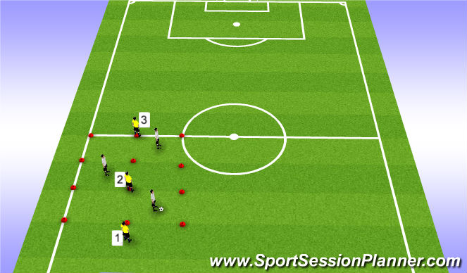 Football/Soccer Session Plan Drill (Colour): Passing + Movement Warm up