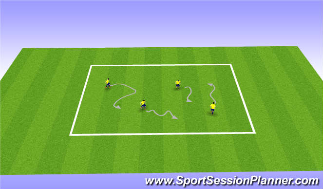 Football/Soccer Session Plan Drill (Colour): Warm Up