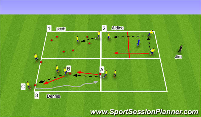 Football/Soccer Session Plan Drill (Colour): SSA