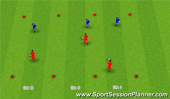 Football/Soccer Session Plan Drill (Colour): 1 V 1 Possession