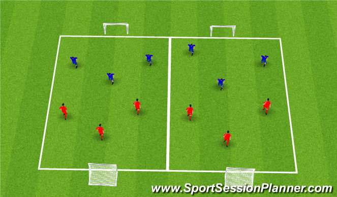 Football/Soccer Session Plan Drill (Colour): Conditioned game: