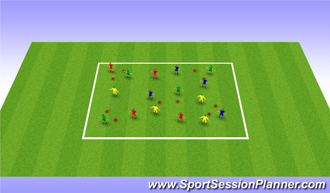 Football/Soccer Session Plan Drill (Colour): Creating space
