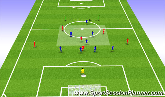 Football/Soccer Session Plan Drill (Colour): Game training 1