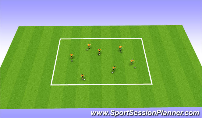 Football/Soccer Session Plan Drill (Colour): Warm Up