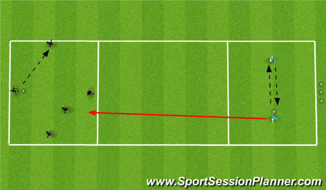 Football/Soccer Session Plan Drill (Colour): 5 v 2 w/ 1-2 pressing
