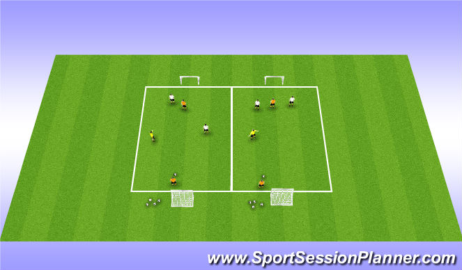 Football/Soccer Session Plan Drill (Colour): Skill Practice