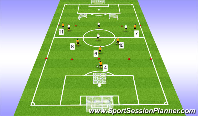 Football/Soccer Session Plan Drill (Colour): Skill practice