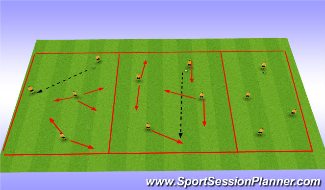 Football/Soccer Session Plan Drill (Colour): Warm Up