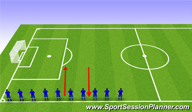 Football/Soccer Session Plan Drill (Colour): Warmup (10 mins)