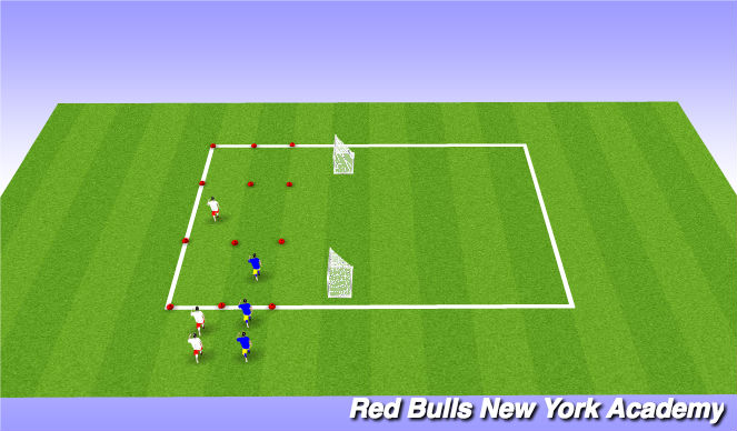 Football/Soccer Session Plan Drill (Colour): Tag Game