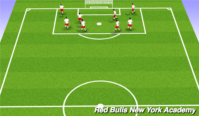 Football/Soccer Session Plan Drill (Colour): Warm-up