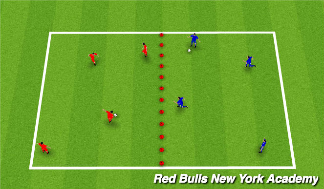 Football/Soccer Session Plan Drill (Colour): Competitive keep ball