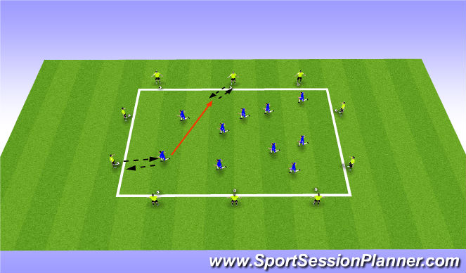 Football/Soccer Session Plan Drill (Colour): Warm Up