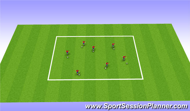 Football/Soccer Session Plan Drill (Colour): Warm Up