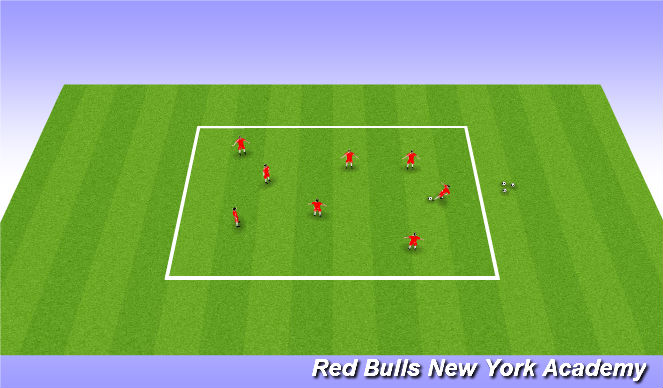 Football/Soccer Session Plan Drill (Colour): Warm up