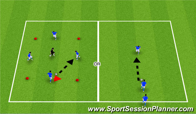 Football/Soccer Session Plan Drill (Colour): Rondo OR Technical Warm-up
