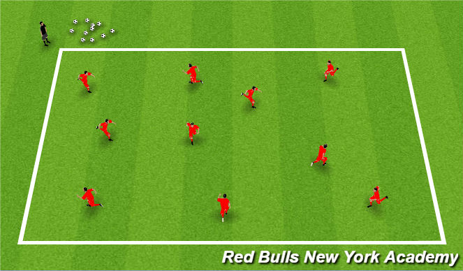 Football/Soccer Session Plan Drill (Colour): Warmup - pinnie tag