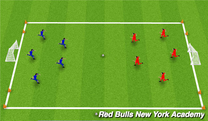 Football/Soccer Session Plan Drill (Colour): Goal and objective game