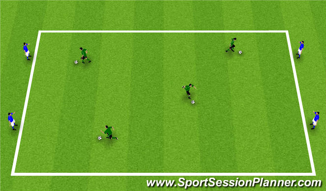 Football/Soccer Session Plan Drill (Colour): Warm-Up: Pass and Switch