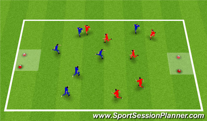 Football/Soccer Session Plan Drill (Colour): Capture the ball