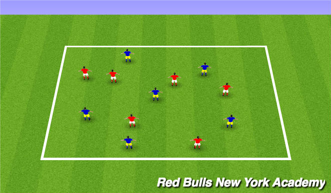Football/Soccer Session Plan Drill (Colour): S1:Warm up