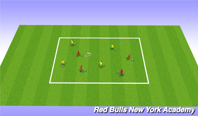 Football/Soccer Session Plan Drill (Colour): Warmup