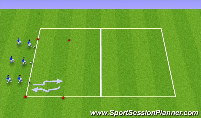 Football/Soccer Session Plan Drill (Colour): Stop and Starts