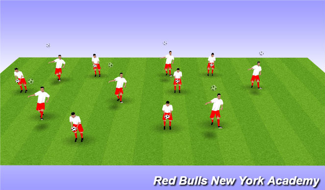 Football/Soccer Session Plan Drill (Colour): Warm-Up