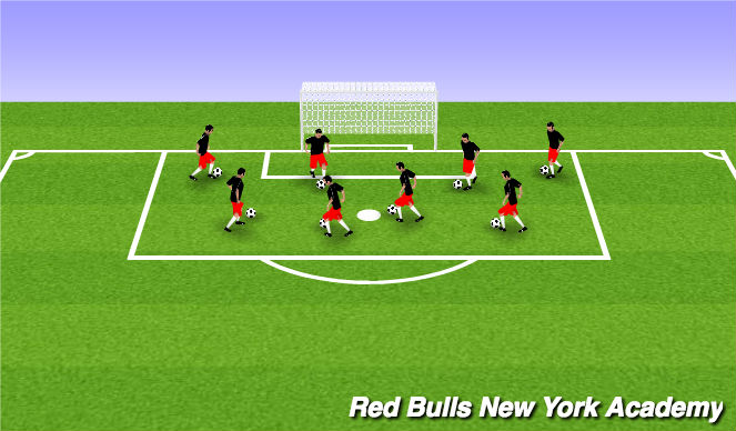Football/Soccer Session Plan Drill (Colour): Knock out