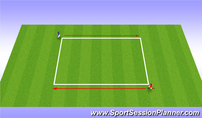 Football/Soccer Session Plan Drill (Colour): Cat & Mouse - Dribbling & RWTB