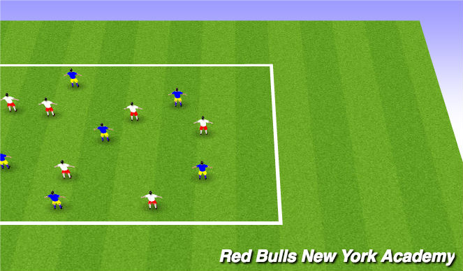 Football/Soccer Session Plan Drill (Colour): S1:Warm up