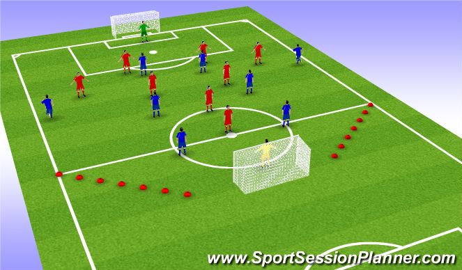 Football/Soccer Session Plan Drill (Colour): SSG