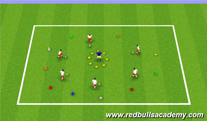Football/Soccer Session Plan Drill (Colour): Lost in Space