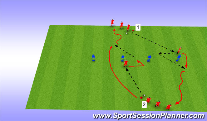 Football/Soccer Session Plan Drill (Colour): Warm Up