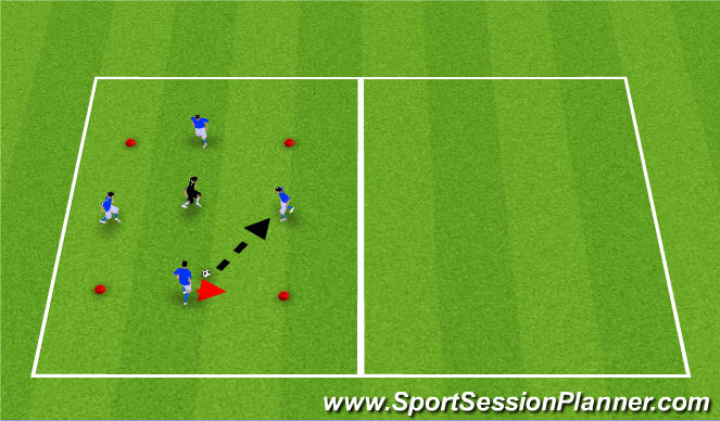 Football/Soccer Session Plan Drill (Colour): Rondo