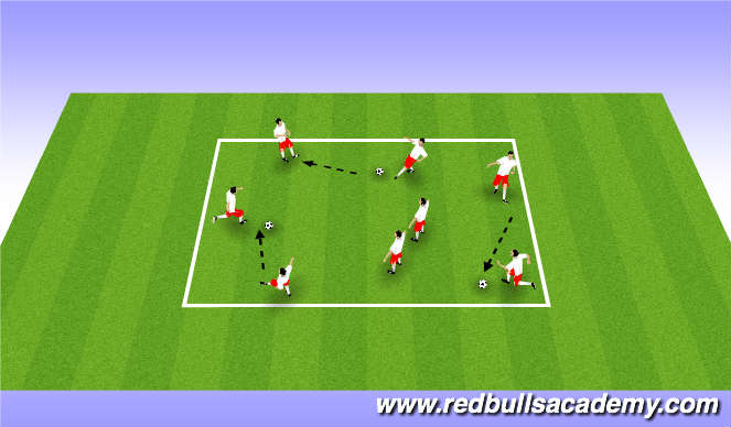 Football/Soccer Session Plan Drill (Colour): Chain gang game